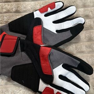 Supreme White and Red Gloves